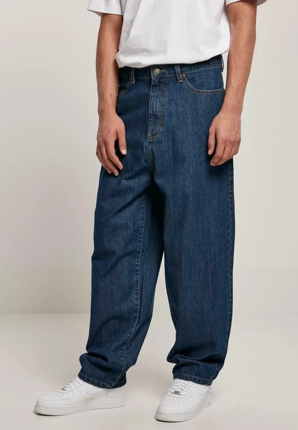 Urban Classics Relaxed fit jeans -  dark blue denim mid indigo washed