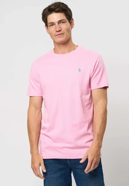 U.S. Polo Assn. UMARJUN T-shirt - Basic T-shirt - white prism pink