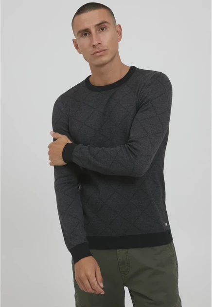 Мужской джемпер Blend BHNISON FINE KNIT, угольно-серый
