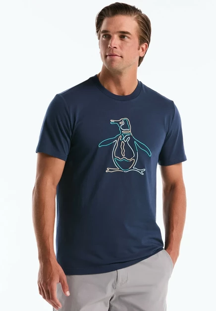 Мужская футболка Original Penguin Outline Pete, синяя