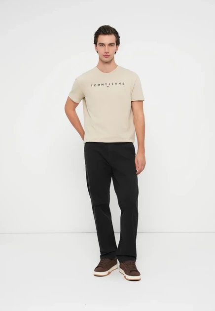 Мужская футболка Tommy Jeans Linear Logo, песочная