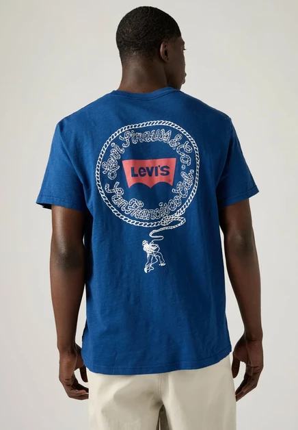 Мужская футболка Levi's LSE Relaxed Fit, черная с принтом