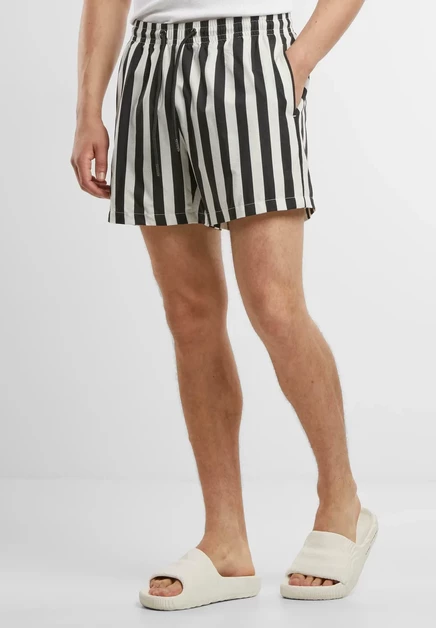 Мужские шорты Urban Classics Striped, черно-белые