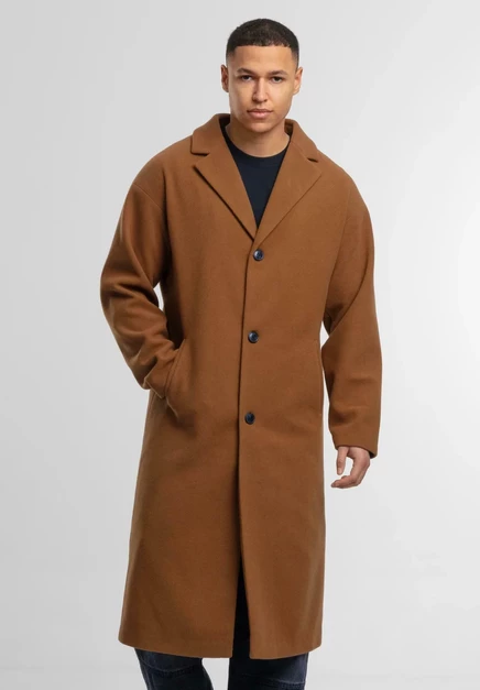 Мужское пальто Urban Classics Long, рыже-коричневое