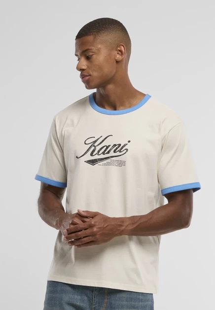 Мужская футболка Karl Kani Cursive Varsity, бело-синяя