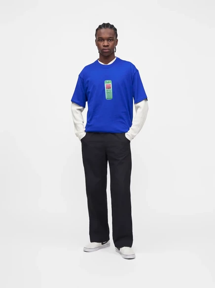 Мужская футболка Nike SB Phone, темно-синяя