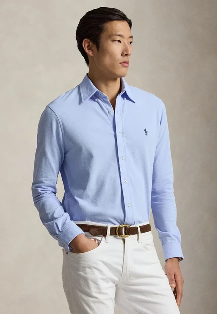 Polo Ralph Lauren FEATHERWEIGHT SHIRT - Shirt - white pebble blue