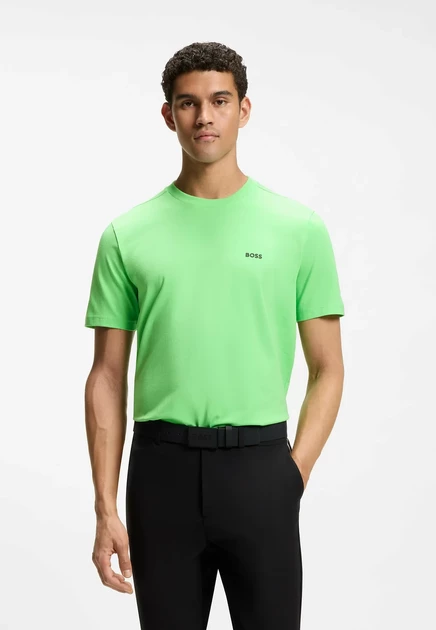 BOSS TEE - Basic T-shirt - white green nineteen