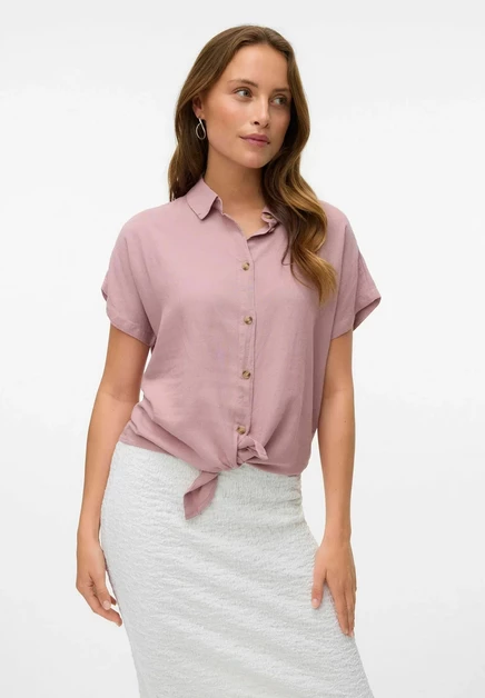 Женская блузка Vero Moda VMTHEA, бело-розовая
