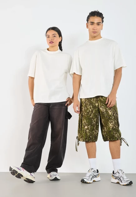 Унисекс футболки YOURTURN 2-pack Basic Boxy Fit, кофейно-белые