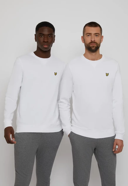 Мужской свитшот Lyle & Scott Crew Neck, оливково-белый