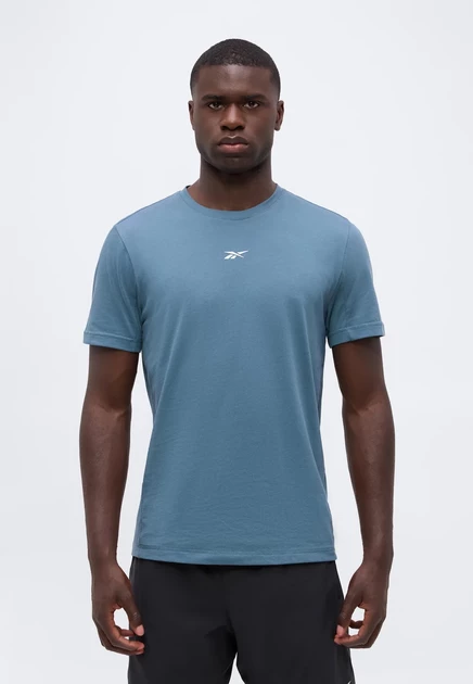 Reebok ATHLETE  - Sports T-shirt - black midnight tide