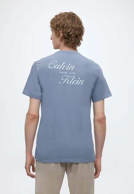 Мужская футболка Calvin Klein Jeans 30S с принтом, синяя
