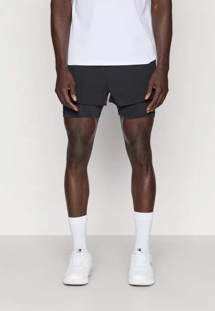 Мужские шорты 2 в 1 Pier One Sport by Zalando, черные