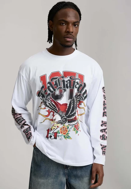 Мужской лонгслив Ed Hardy 1971, белый