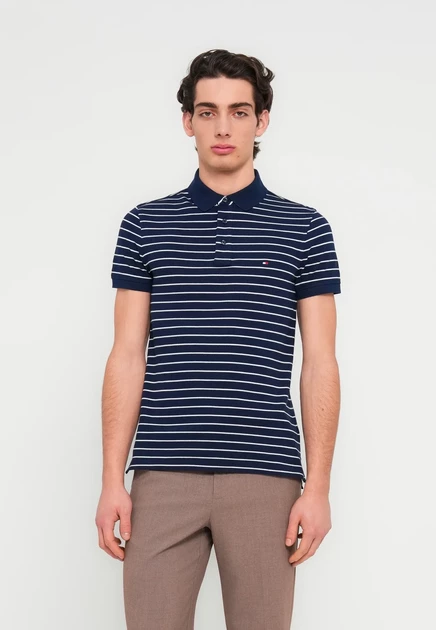 Мужское поло Tommy Hilfiger 1985 Slim, темно-синее