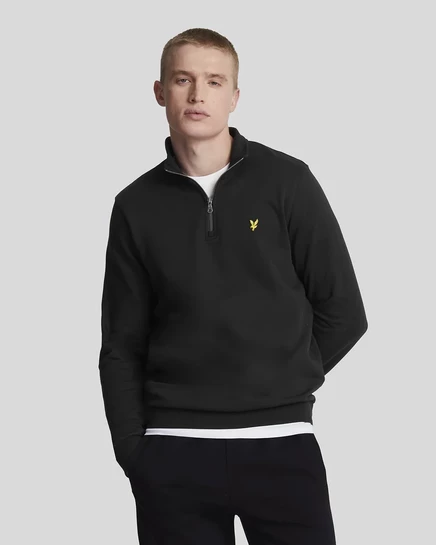 Мужской свитшот Lyle & Scott на молнии, черный