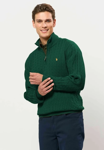 Мужской джемпер U.S. Polo Assn. UMROMEO, зеленый