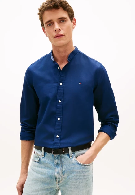 Мужская рубашка Tommy Hilfiger Slim Fit, темно-синяя