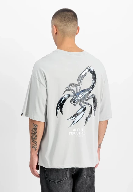 Мужская футболка Alpha Industries Scorpion Cyborg, серая