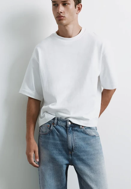Мужские джинсы Pull&Bear Straight Fit, голубые