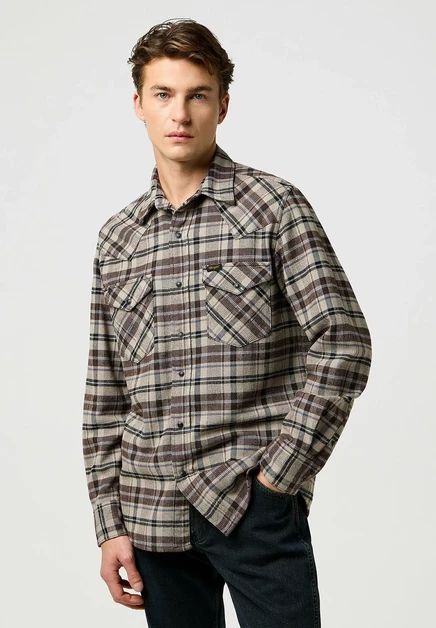 Wrangler WESTERN - Shirt - caroline creek rich black