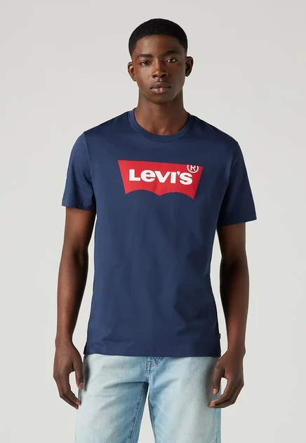 Мужская футболка Levi's с принтом, темно-синяя