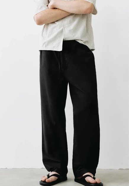 Мужские брюки Pull&Bear Rustic Joggers, черные