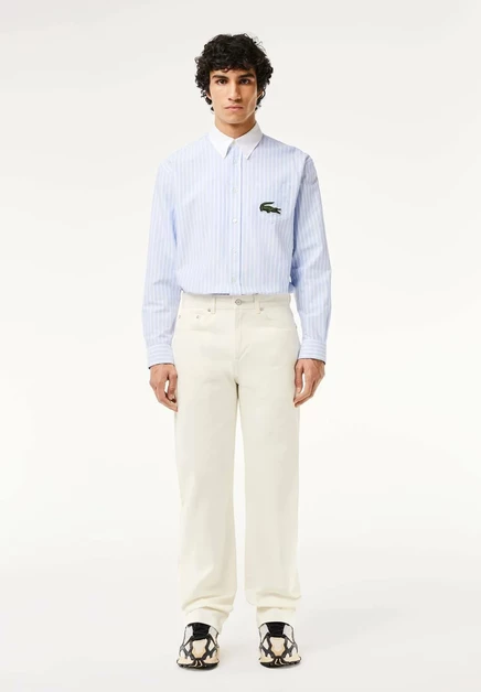 Мужские прямые джинсы Lacoste, белые