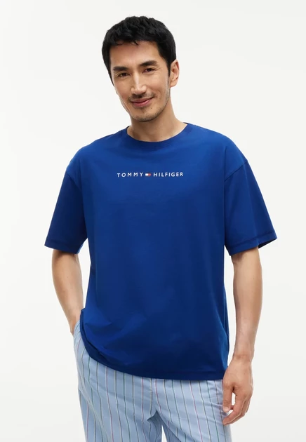 Tommy Hilfiger ORIGINAL TEE LOGO - Pyjama top - desert sky opulent blue