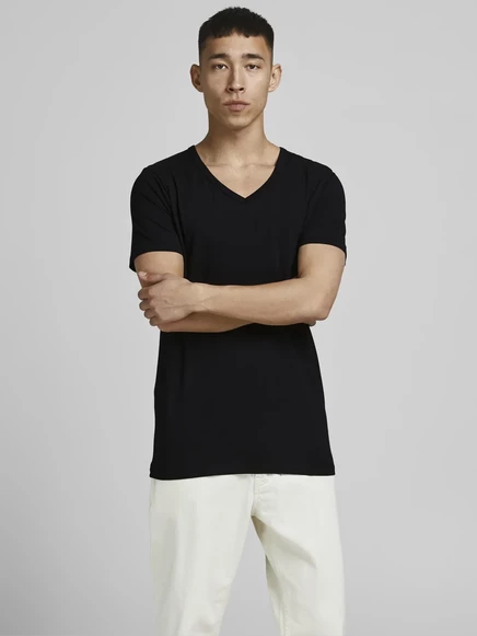 Мужская футболка Jack & Jones Basic, черная