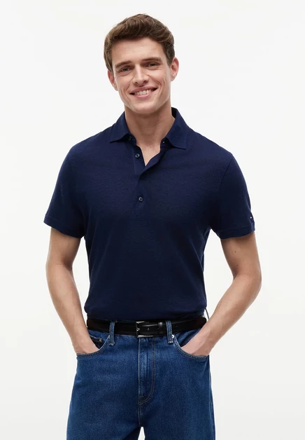 Мужское поло Tommy Hilfiger Regular Fit, темно-синее