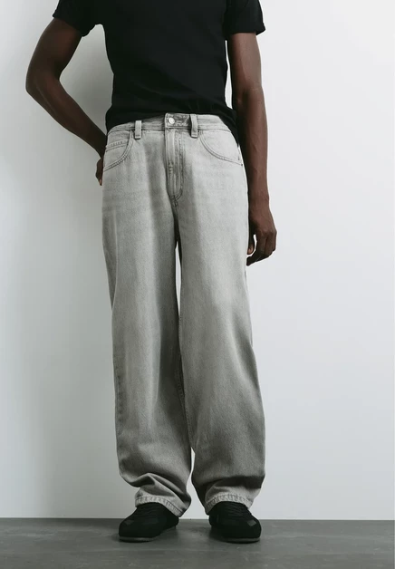 Мужские джинсы Pull&Bear Baggy, темно-серые