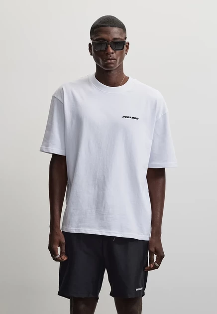 Мужская футболка Pegador LOGO OVERSIZED, белая