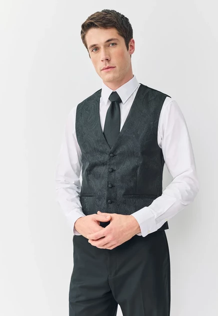 Мужской жилет Next Regular Fit Design, черный