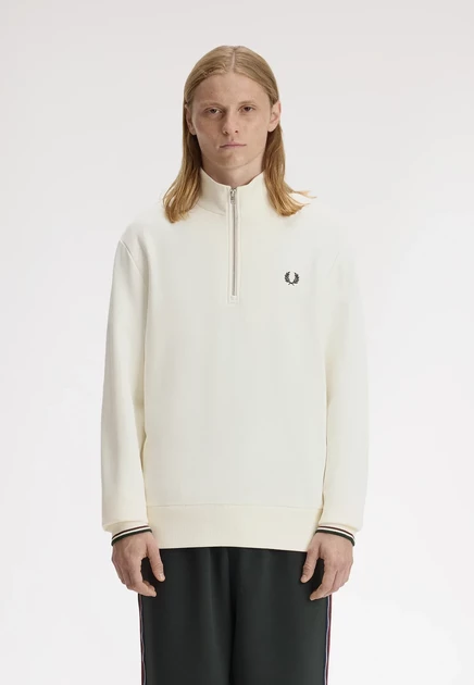 Мужской свитшот Fred Perry Half Zip, экрю
