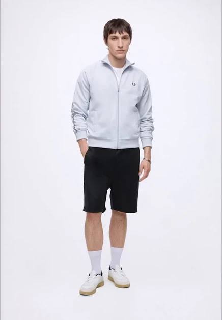 Мужская олимпийка Fred Perry Taped Track, темно-синяя
