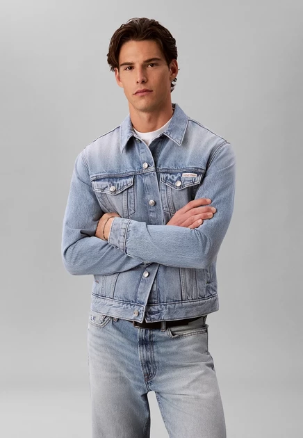 Мужская джинсовая куртка Calvin Klein Jeans, голубая