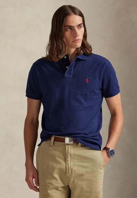 Мужское поло Polo Ralph Lauren Mesh, сине-красное