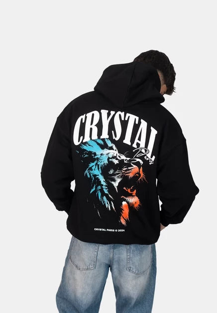 Мужское худи Crystal Paris RAW, черное