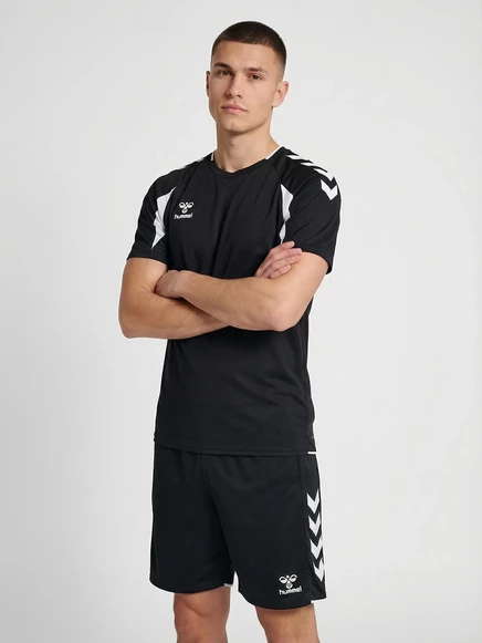 Мужская футболка Hummel 2.0 S/S с принтом, черно-белая