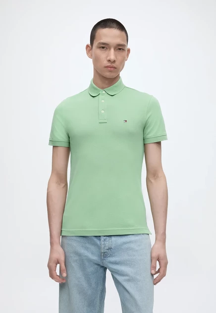 Мужское поло Tommy Hilfiger 1985 Slim, зеленое