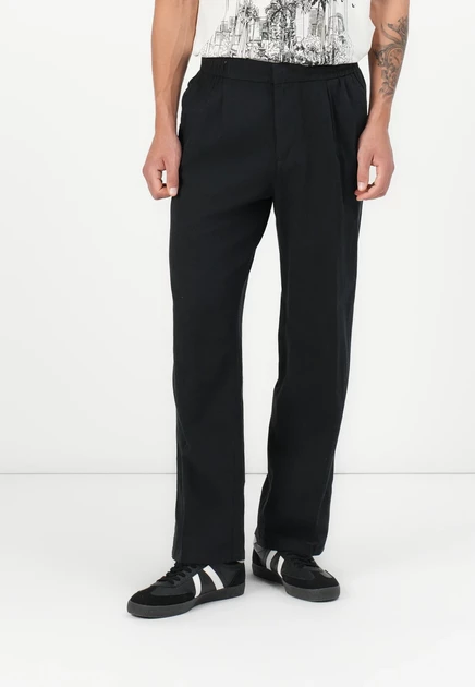 Мужские широкие брюки Jack & Jones, серо-черные