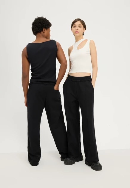 Унисекс спортивные брюки YOURTURN Wide Leg, черные