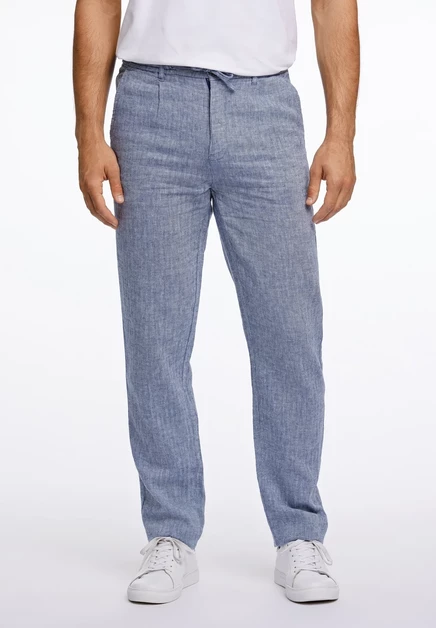 Lindbergh Trousers - optical white blue