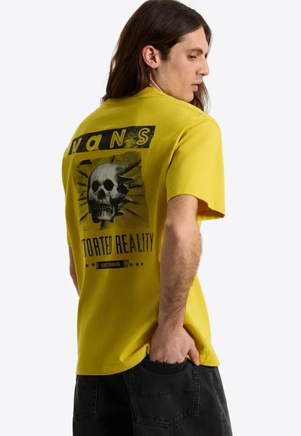 Мужская футболка Vans Distorted Reality, коричнево-золотистая