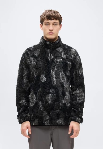 Columbia RUGGED RIDGEâ¢ HALF ZIP - Fleece jumper - dark stone black