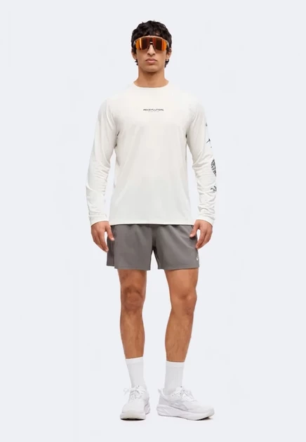 Мужской лонгслив Asics Fujitrail Logo, кремовый