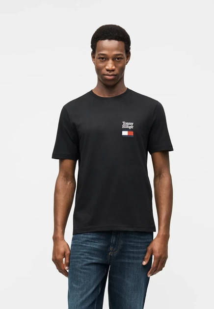 Мужская футболка Tommy Hilfiger Logo Embroidery, черная