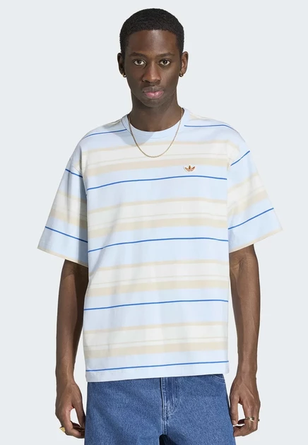 Футболка adidas Originals Stripe Tee унисекс, голубая